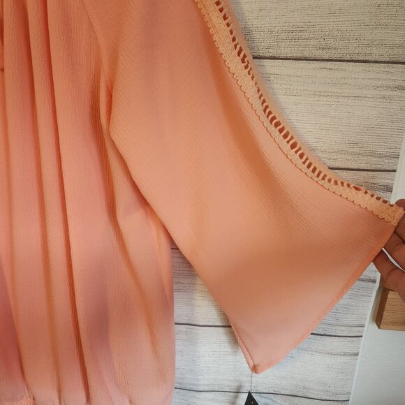 Alyx Large NWT apricot flowy Tunic blouse - Picture 4 of 10